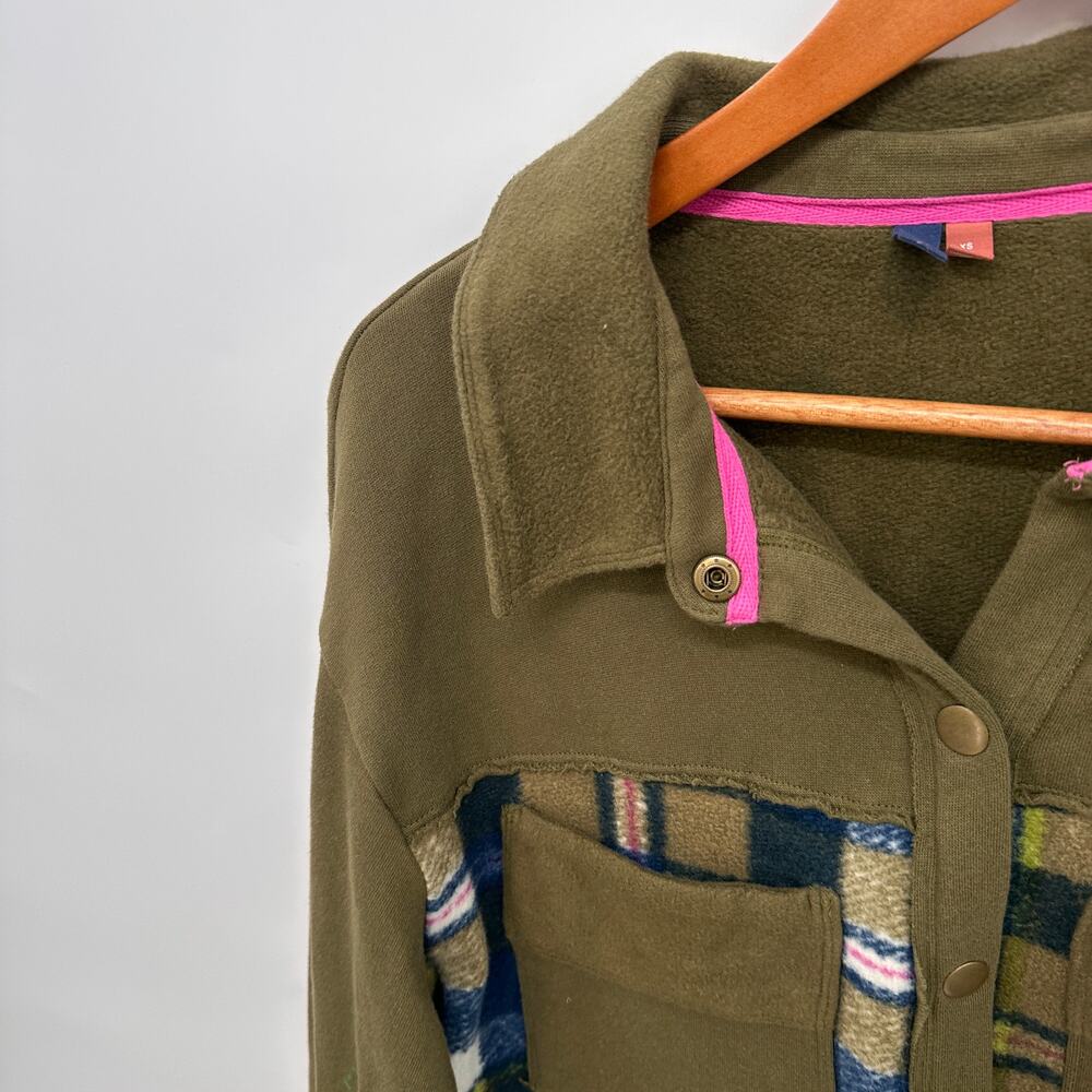 ANTHROPOLOGIE Pilcro Plaid Contrast Shirt Jacket // XS - Picture 5 of 14